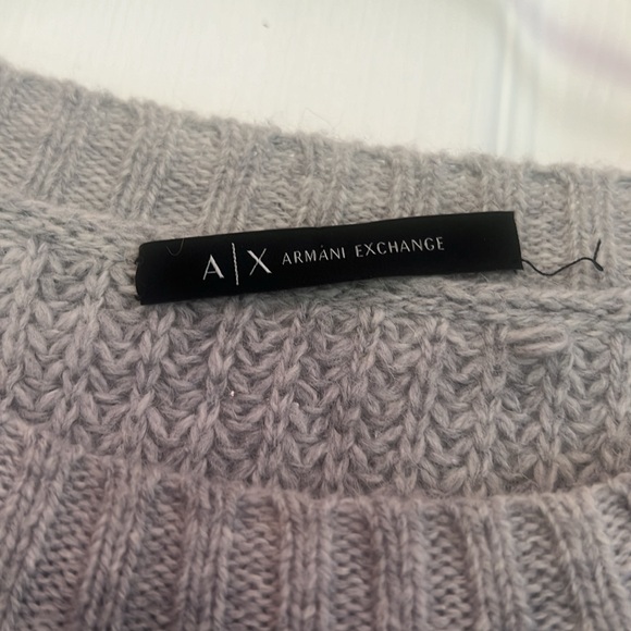 Armani Exchange A | X size X small pullover sweater gray misty grey coated NEW - Picture 7 of 15